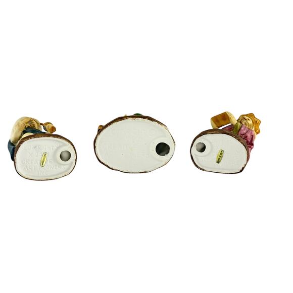 Vintage Creative Art Flowers Hand Painted Three Wise Men Nativity Figurines - Picture 4 of 16